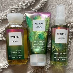 Bath & Body Works Waikiki Beach Coconut Travel Size Set